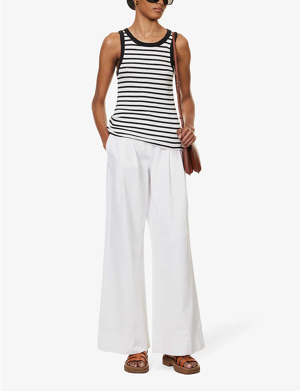 ME AND EM Pleated Patch-pocket Wide-leg Mid-rise Jeans 4 ME AND EM Pleated Patch-pocket Wide-leg Mid-rise Jeans - Image 2