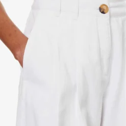 ME AND EM Pleated Patch-pocket Wide-leg Mid-rise Jeans 12 ME AND EM Pleated Patch-pocket Wide-leg Mid-rise Jeans -Default Template 2 R04165494 WHITE ALT04