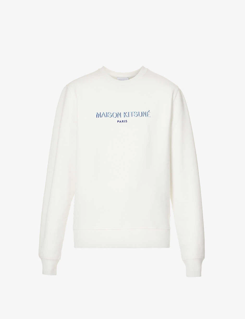 Brand-embroidered Ribbed-trim Cotton-blend Sweatshirt 3 Brand-embroidered Ribbed-trim Cotton-blend Sweatshirt