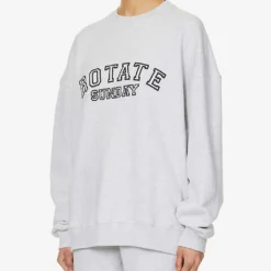 Logo-embroidered Organic-cotton Sweatshirt 9 Logo-embroidered Organic-cotton Sweatshirt -Default Template 2 R04166479 LIGHTGREY ALT02