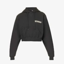 Logo-print Relaxed-fit Organic-cotton Hoody