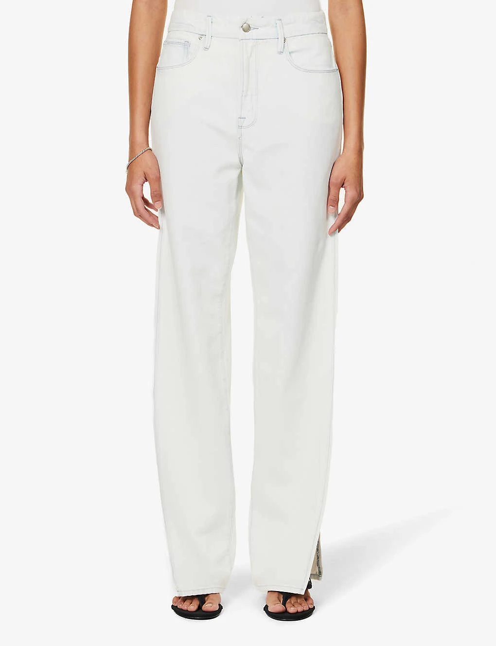 GOOD AMERICAN Good Boy Side-split Relaxed-fit Denim-blend Jeans 6 GOOD AMERICAN Good Boy Side-split Relaxed-fit Denim-blend Jeans - Image 4