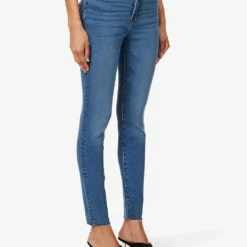 GOOD AMERICAN Good Legs Raw-hem Tapered High-rise Stretch-denim Jeans -Default Template 2 R04166605 INDIGO451 ALT03