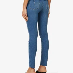 GOOD AMERICAN Good Legs Raw-hem Tapered High-rise Stretch-denim Jeans -Default Template 2 R04166605 INDIGO451 ALT04