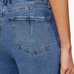 GOOD AMERICAN Good Legs Raw-hem Tapered High-rise Stretch-denim Jeans -Default Template 2 R04166605 INDIGO451 ALT05