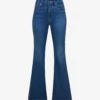 GOOD AMERICAN Good Petite Flare Flared-leg Mid-rise Stretch-denim Jeans 2 GOOD AMERICAN Good Petite Flare Flared-leg Mid-rise Stretch-denim Jeans -Default Template 2 R04166612 BLUE007 M