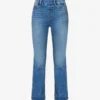 GOOD AMERICAN Pull On Straight Faded-wash Straight High-rise Stretch-denim Jeans