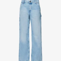 Rag & Bone Sid Carpenter Wide-leg Mid-rise Cotton-blend Jeans