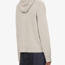 Virgola Relaxed-fit Cashmere Knitted Hoody -Default Template 2 R04167359 ECRU ALT03