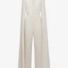 Reiss Olivia Cape-sleeve V-neck Woven Jumpsuit 2 Reiss Olivia Cape-sleeve V-neck Woven Jumpsuit -Default Template 2 R04169118 IVORY M