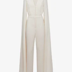 Reiss Olivia Cape-sleeve V-neck Woven Jumpsuit
