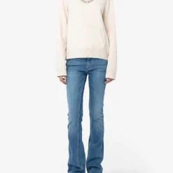 Zadig & Voltaire Georgy Moon Logo-motif Cotton-blend Hoody -Default Template 2 R04171159 BEIGECHINE ALT01