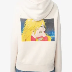 Zadig & Voltaire Georgy Moon Logo-motif Cotton-blend Hoody -Default Template 2 R04171159 BEIGECHINE ALT03