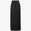 MM6 Maison Margiela Crinkle-texture Mid-rise Satin Maxi Skirt 2 MM6 Maison Margiela Crinkle-texture Mid-rise Satin Maxi Skirt -Default Template 2 R04172528 BLACK M