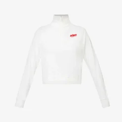 Sporty & Rich X Prince Logo-print Quarter-zip Cotton Sweatshirt