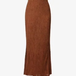 Exclusive Abelia High-waist Silk-blend Maxi Skirt