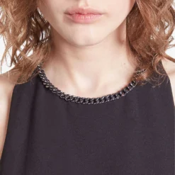 THE KOOPLES Chain-embellished Halter-neck Stretch-woven Jumpsuit -Default Template 2 R04174574 BLACK ALT04