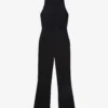 THE KOOPLES Chain-embellished Halter-neck Stretch-woven Jumpsuit -Default Template 2 R04174574 BLACK M