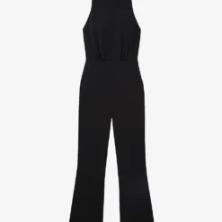 THE KOOPLES Chain-embellished Halter-neck Stretch-woven Jumpsuit