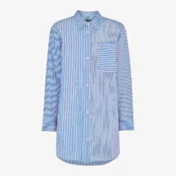 Whistles Millie Stripe Oversized Cotton Shirt