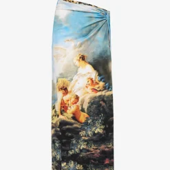 Roberto Cavalli Graphic-print Mid-rise Stretch-woven Skirt