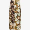 Dries Van Noten Floral-pattern Split-hem Silk-blend Midi Skirt