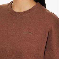 365 Logo-embroidered Organic Cotton-blend Sweatshirt -Default Template 2 R04180888 CHOCOLATE ALT04