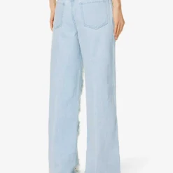 Dion Lee Frayed Cut-out Straight Mid-rise Jeans -Default Template 2 R04181839 CYAN ALT03