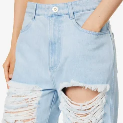 Dion Lee Frayed Cut-out Straight Mid-rise Jeans -Default Template 2 R04181839 CYAN ALT04