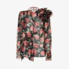 Magda Butrym Floral-embellished Relaxed-fit Silk Blouse 2 Magda Butrym Floral-embellished Relaxed-fit Silk Blouse -Default Template 2 R04183228 BLACK M