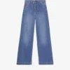 THE KOOPLES High-rise Wide-leg Stretch-denim Jeans -Default Template 2 R04185444 BLUEDENIM M