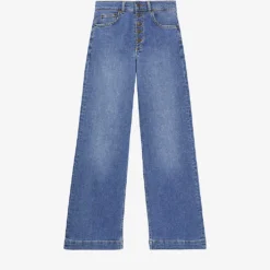 THE KOOPLES High-rise Wide-leg Stretch-denim Jeans