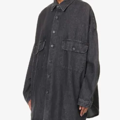 Dallas Oversized Faded-wash Denim Shirt 9 Dallas Oversized Faded-wash Denim Shirt -Default Template 2 R04186445 DARKGREY ALT02