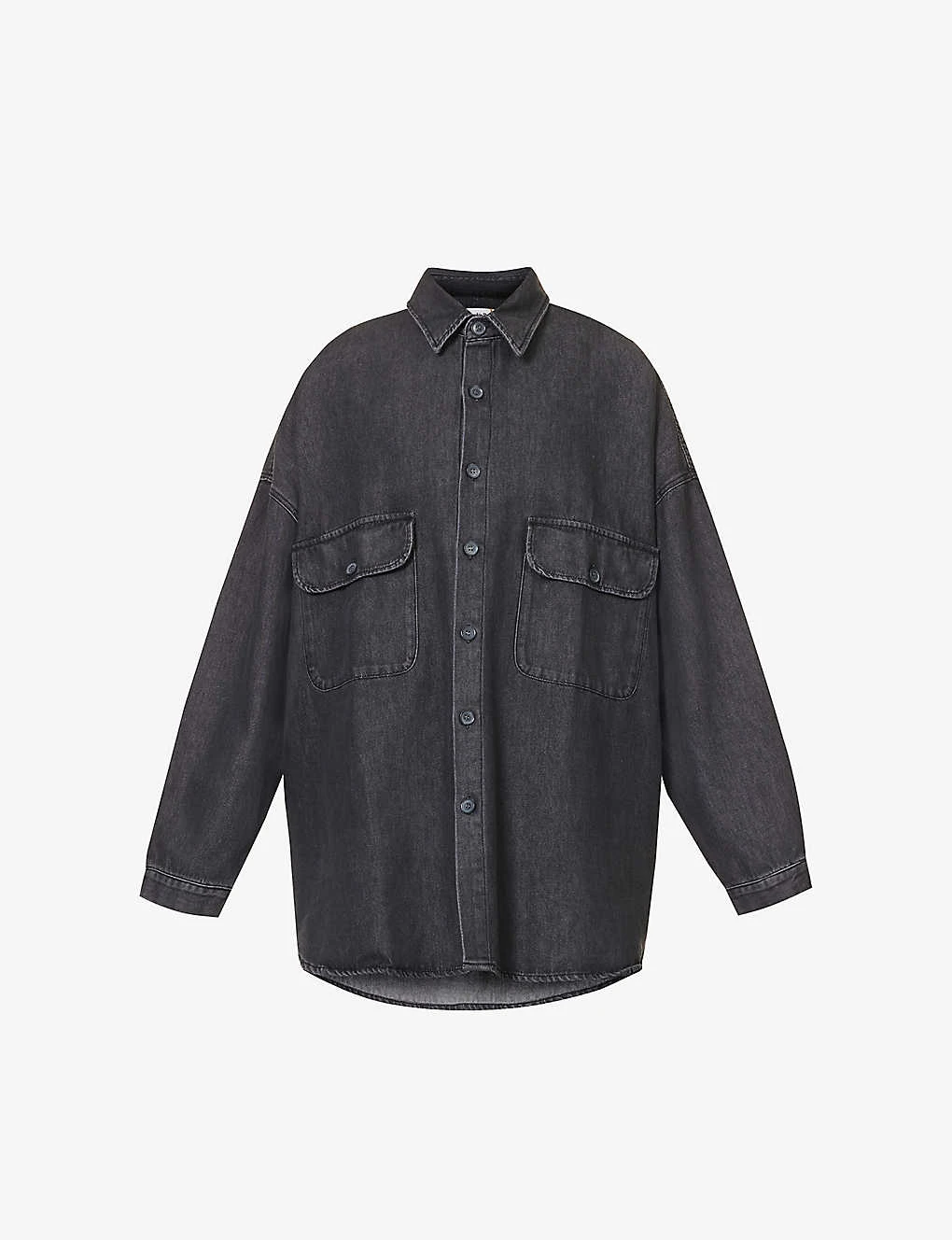 Dallas Oversized Faded-wash Denim Shirt 3 Dallas Oversized Faded-wash Denim Shirt