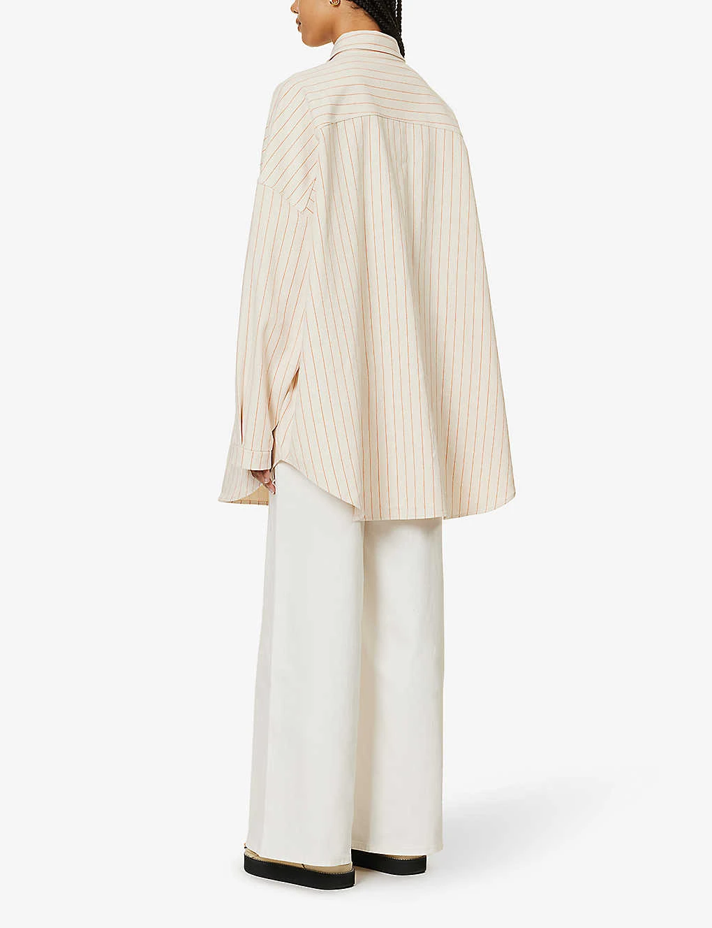 Dallas Oversized Striped Cotton-denim Shirt 6 Dallas Oversized Striped Cotton-denim Shirt - Image 4