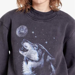 THE KOOPLES Graphic-print Relaxed-fit Cotton Sweatshirt 11 THE KOOPLES Graphic-print Relaxed-fit Cotton Sweatshirt -Default Template 2 R04187729 BLACKWASHED ALT04