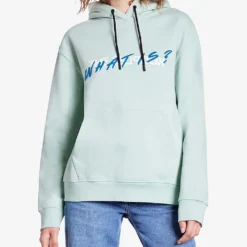 THE KOOPLES Slogan-print Relaxed-fit Cotton Hoody -Default Template 2 R04187730 OCEAN ALT02