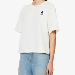 Isabel Marant Etoile Mona Logo-print Cotton-blend Sweatshirt -Default Template 2 R04188802 WHITE ALT02