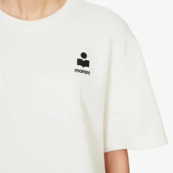 Isabel Marant Etoile Mona Logo-print Cotton-blend Sweatshirt -Default Template 2 R04188802 WHITE ALT04