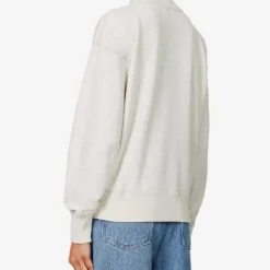 Isabel Marant Etoile Moby Logo-printed Cotton-blend Sweatshirt -Default Template 2 R04188804 ECRU ALT03