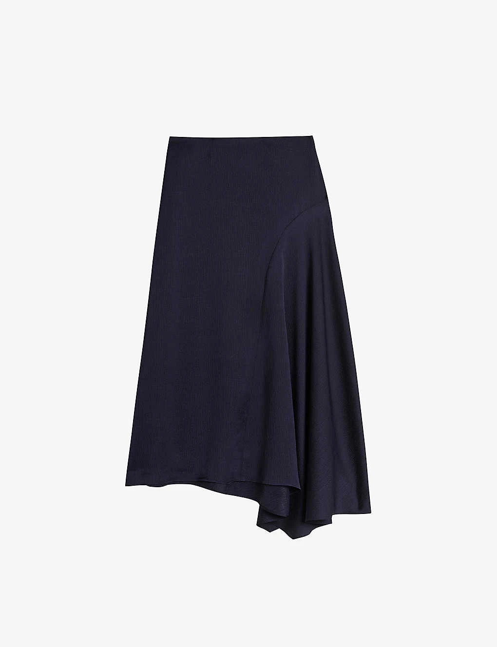 Ted Baker Francic High-waisted Asymmetric Stretch-satin Midi Skirt 3 Ted Baker Francic High-waisted Asymmetric Stretch-satin Midi Skirt