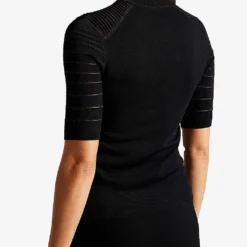 Ted Baker Kahlen Crew-neck Short-sleeve Knitted T-shirt 9 Ted Baker Kahlen Crew-neck Short-sleeve Knitted T-shirt -Default Template 2 R04189322 BLACK ALT03