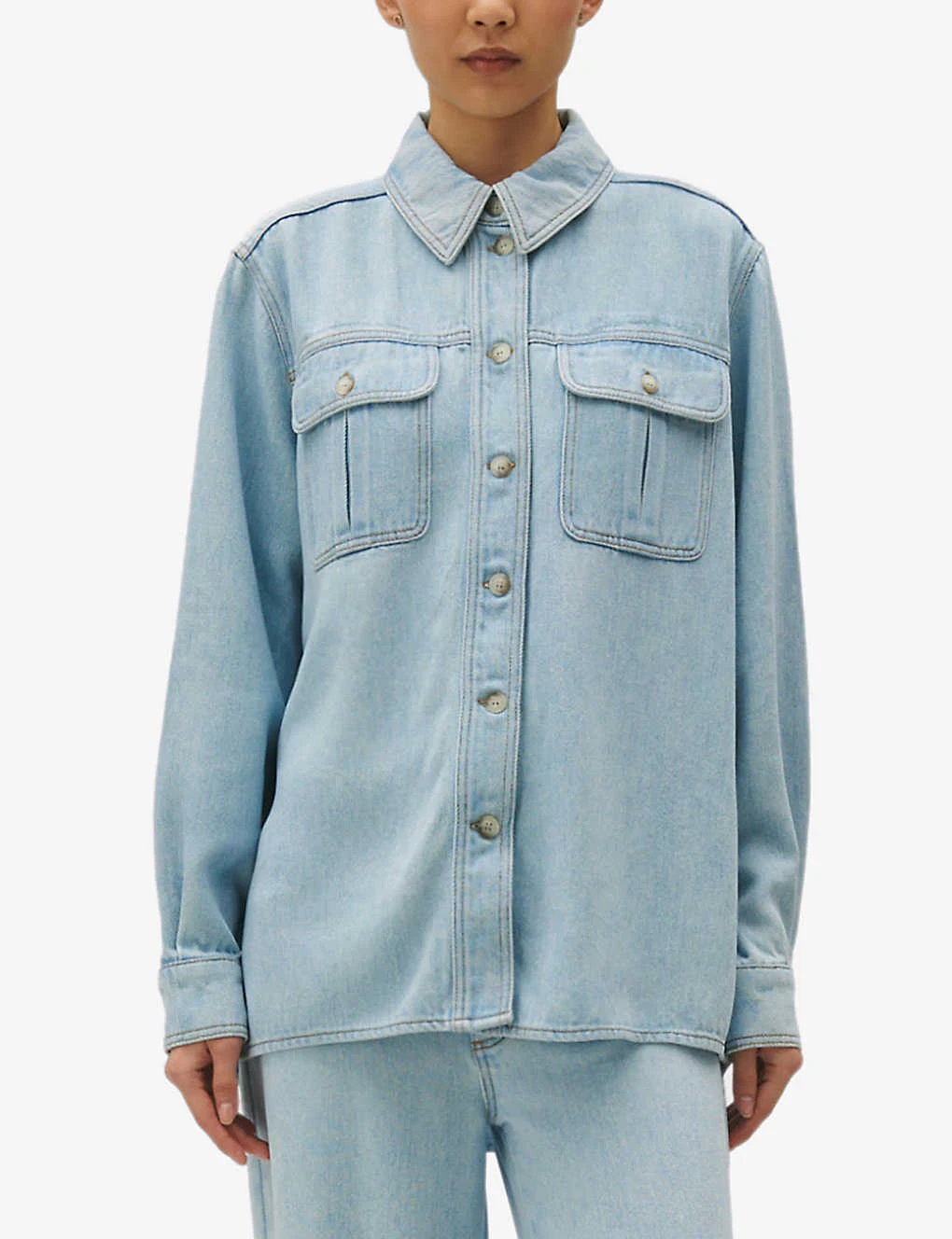 CLAUDIE PIERLOT Calisto Loose-fit Long-sleeve Woven Shirt 5 CLAUDIE PIERLOT Calisto Loose-fit Long-sleeve Woven Shirt - Image 3