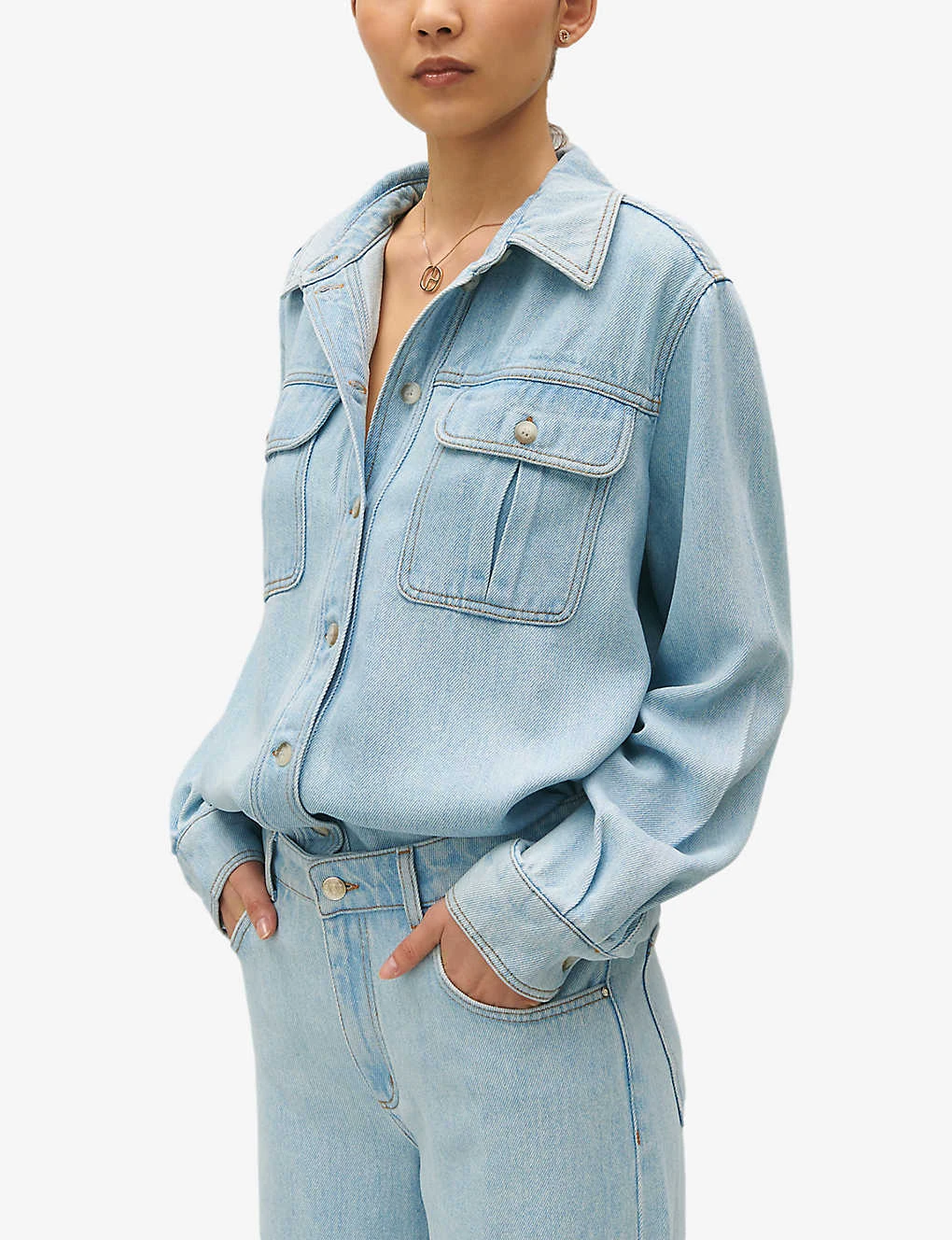 CLAUDIE PIERLOT Calisto Loose-fit Long-sleeve Woven Shirt 7 CLAUDIE PIERLOT Calisto Loose-fit Long-sleeve Woven Shirt - Image 5