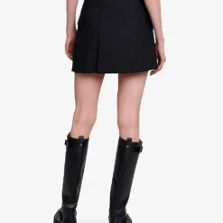 Maje Jakino High-waisted Cargo-pocket Stretch-woven Wrap Mini Skirt -Default Template 2 R04190038 NOIRGRIS ALT03