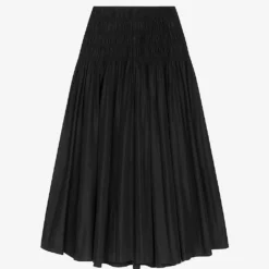 Maje Junnaly Smocked-waist Recycled-polyester Maxi Skirt
