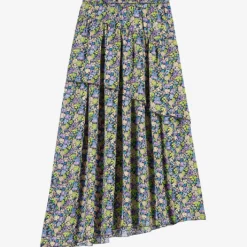 Maje Soleur Primrose-print Recycled Polyester-blend Midi Skirt