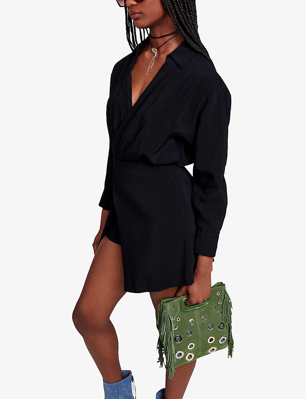 Maje Ilanie Wrap-front Woven Jumpsuit 5 Maje Ilanie Wrap-front Woven Jumpsuit - Image 3