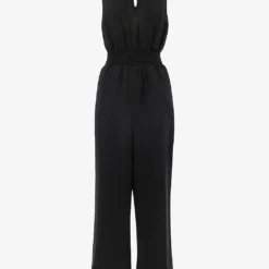 Whistles Danny Shirred-waist Sleeveless Linen Jumpsuit