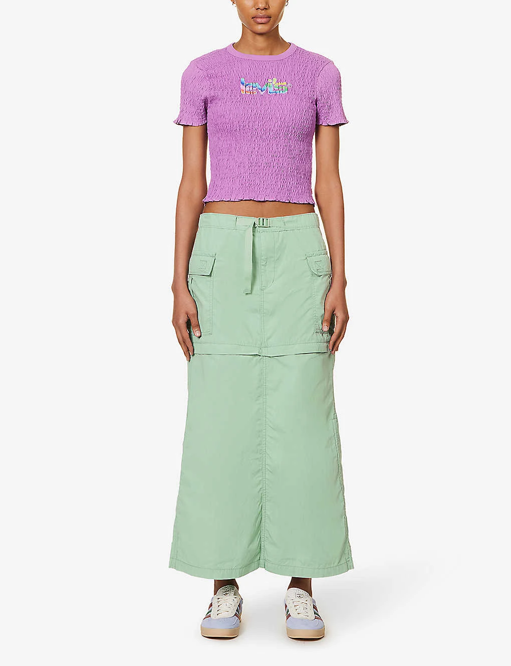 Levis Convertible Zipped Cotton-poplin Cargo Skirt 4 Levis Convertible Zipped Cotton-poplin Cargo Skirt - Image 2